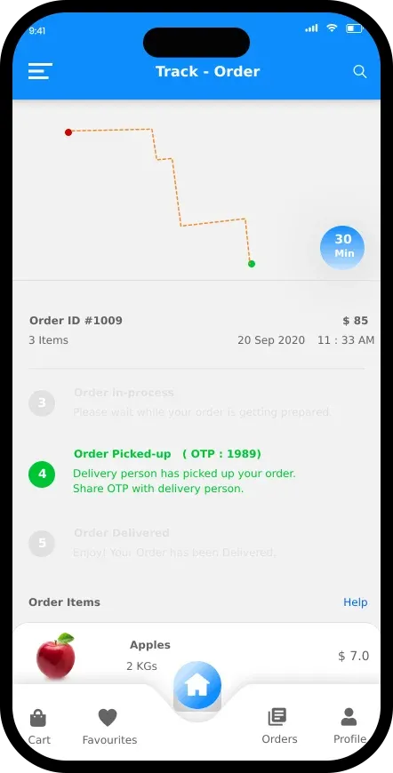 Real-Time Tracking and Navigation feature in mobile app