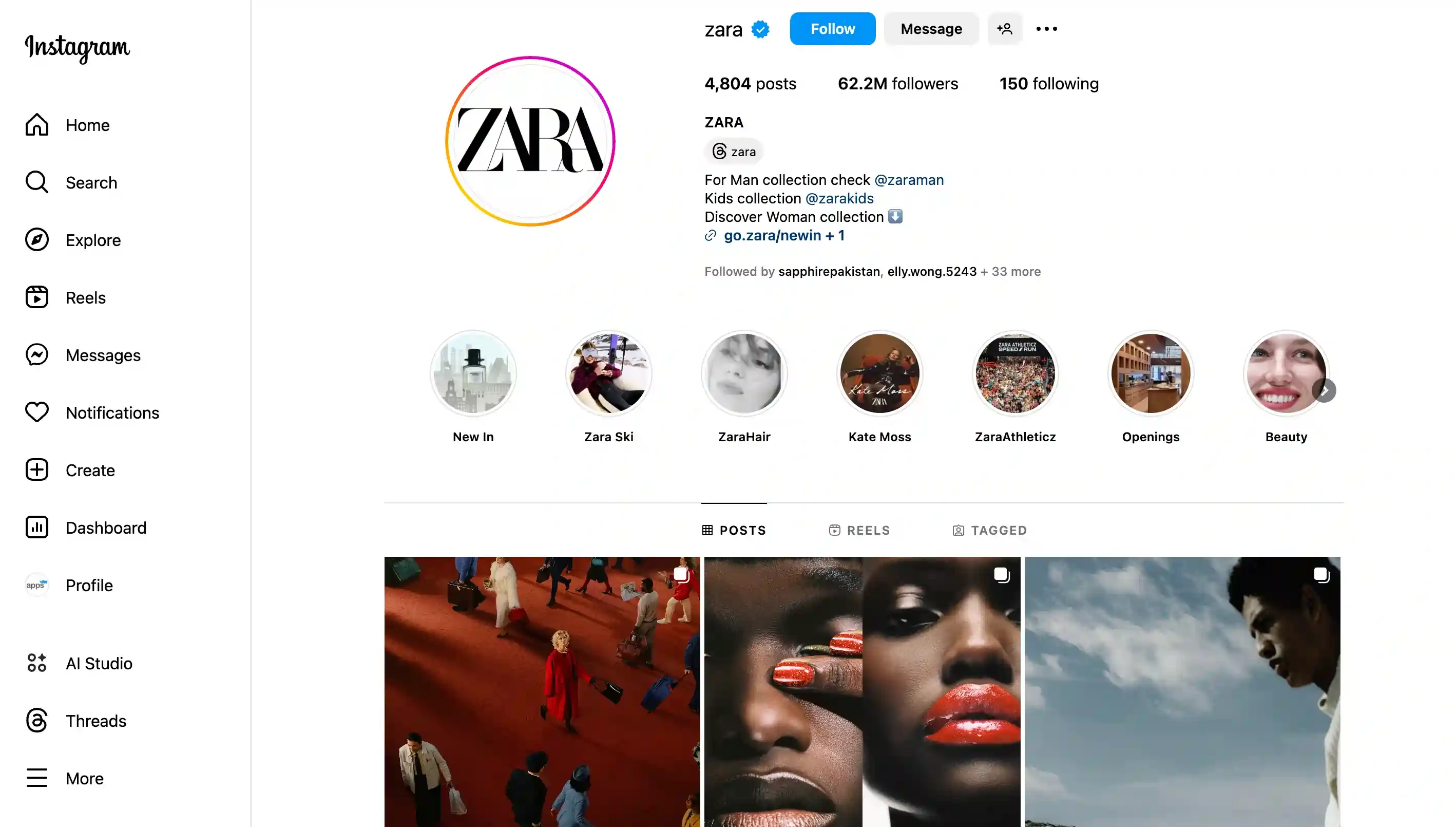Instagram Ecommerce Examples With High Following List