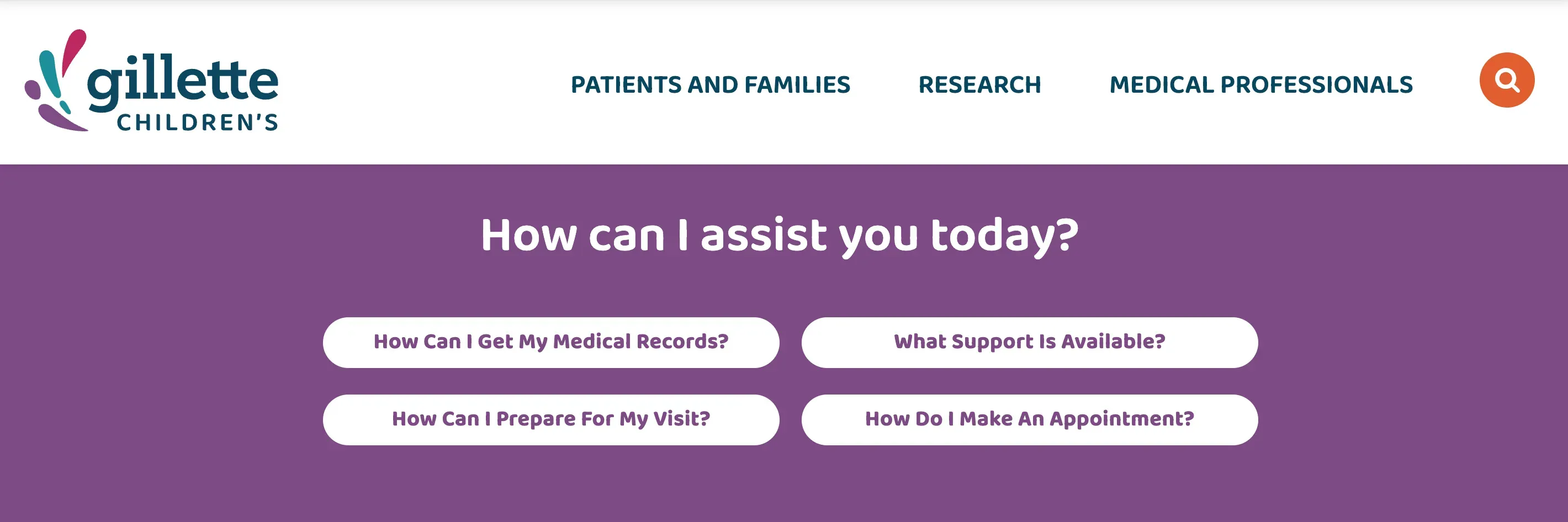 Gillete Childrens : Use case of Patient Self-Scheduling Software