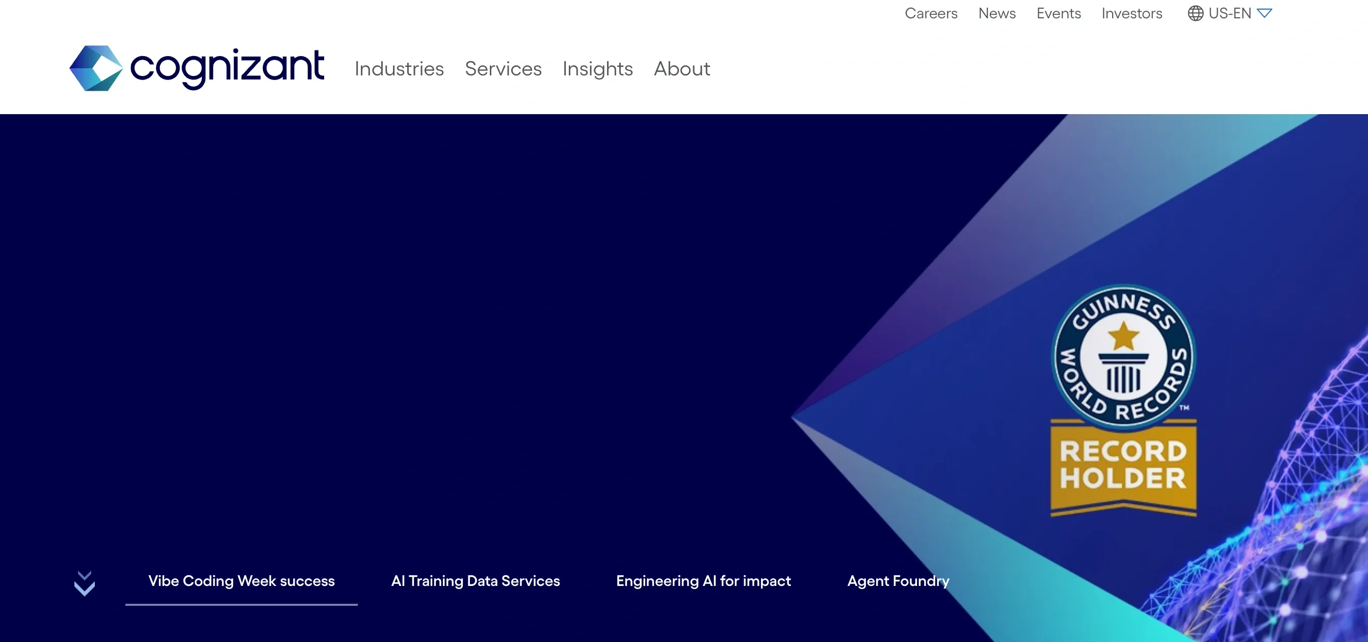 Cognizant home page