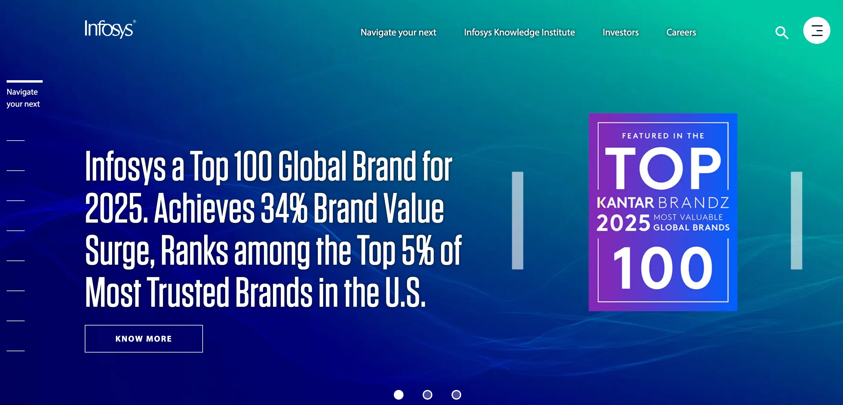 Infosys home page