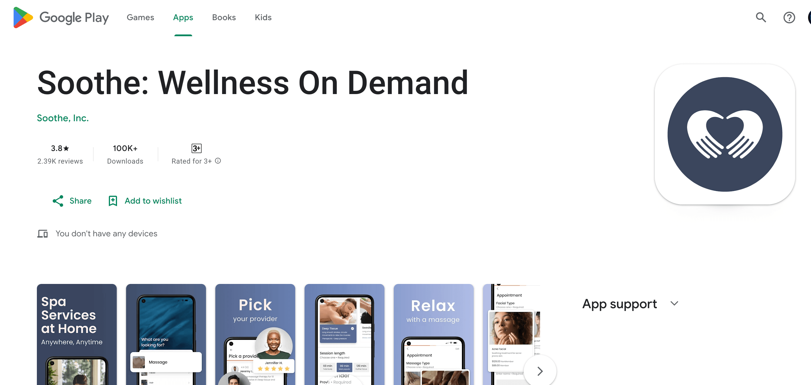 Soothe Massage App