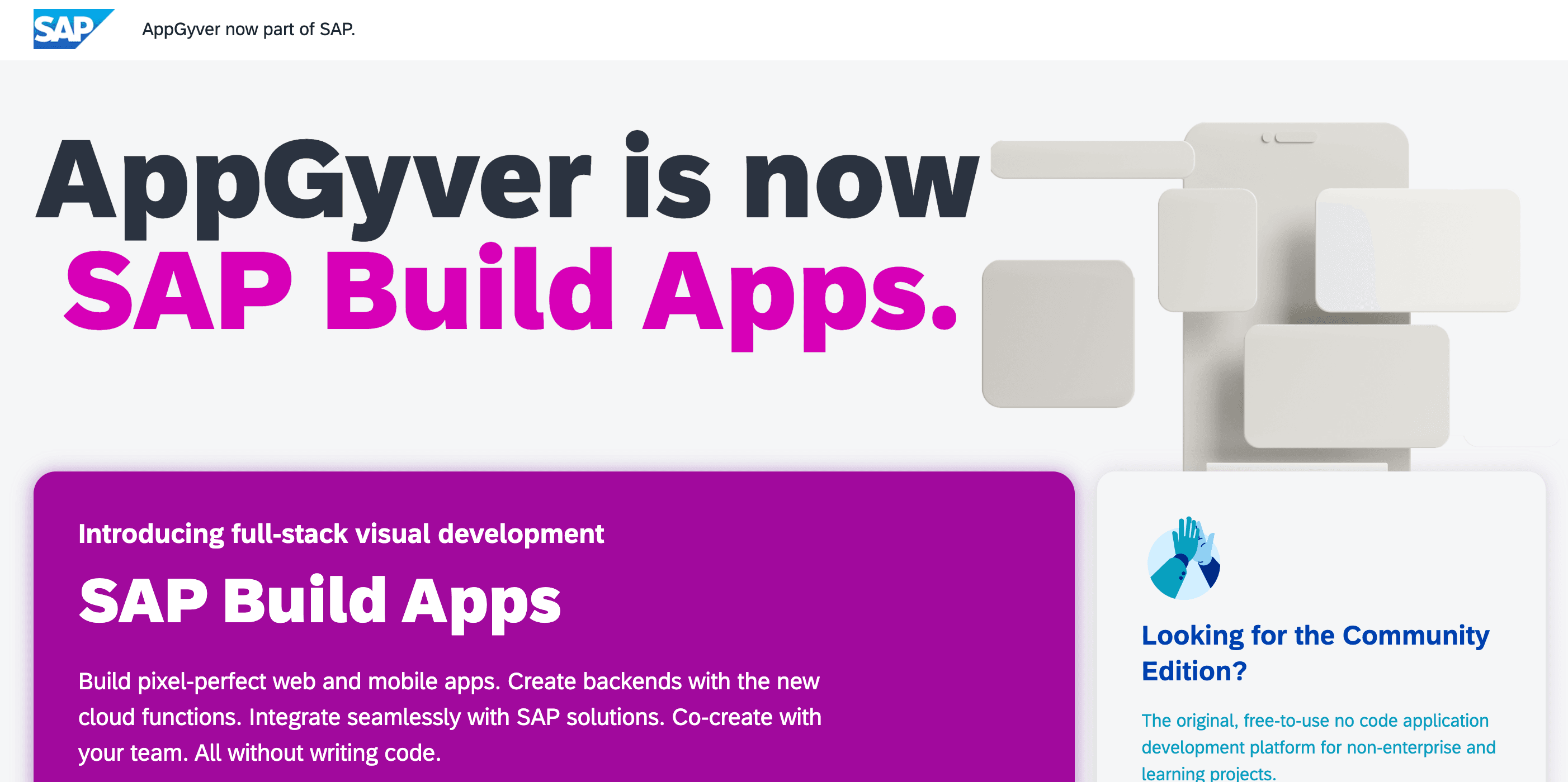 Appgyver home page