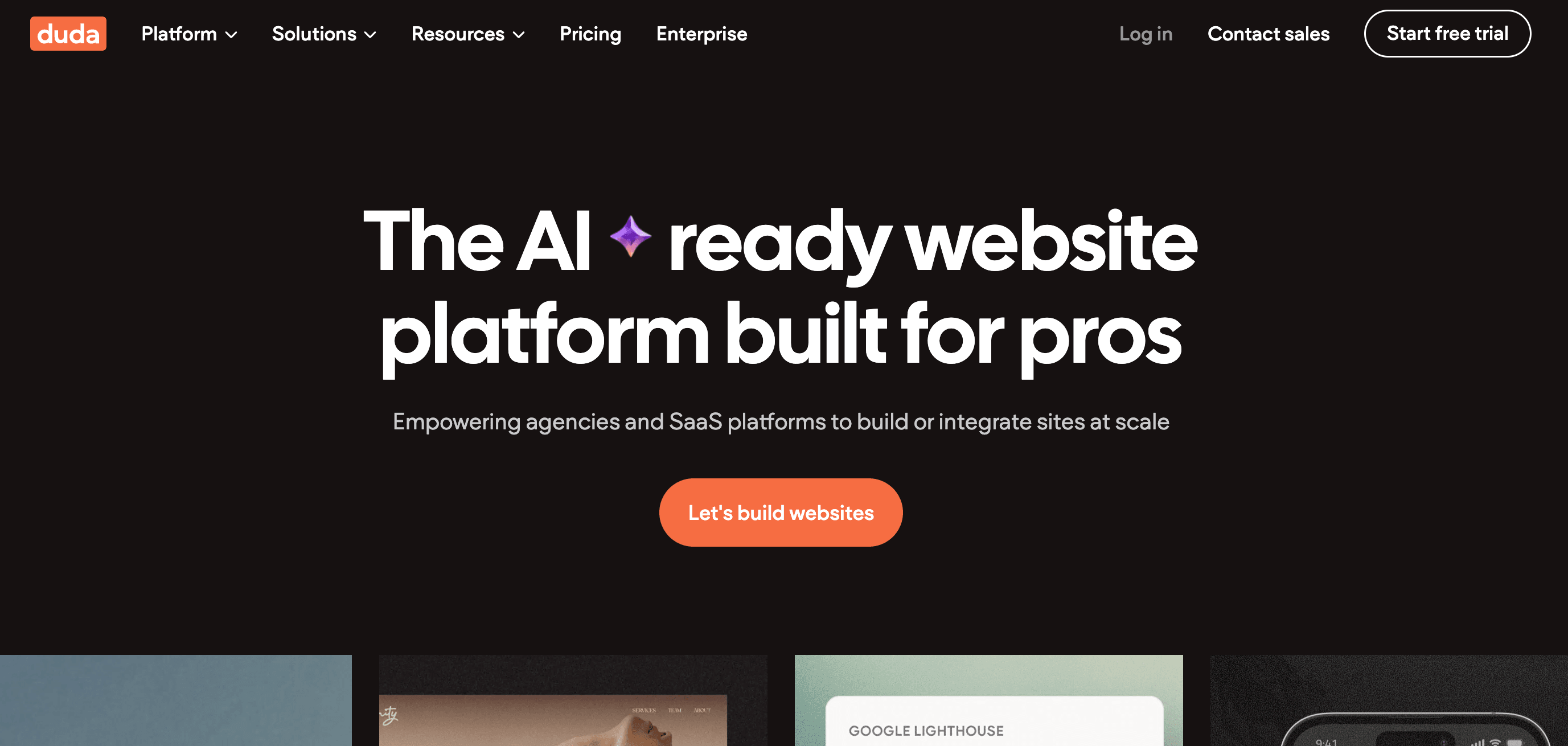 Duda home page